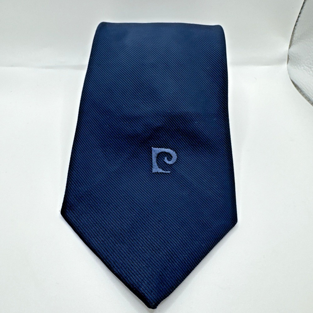 Pierre Cardin Men's Classic Necktie Solid Navy‎ Blue Tie